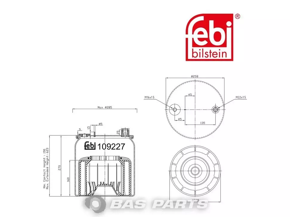Luftfederbalg Febi 9603201357 Luftfederbalg Febi 9603201357