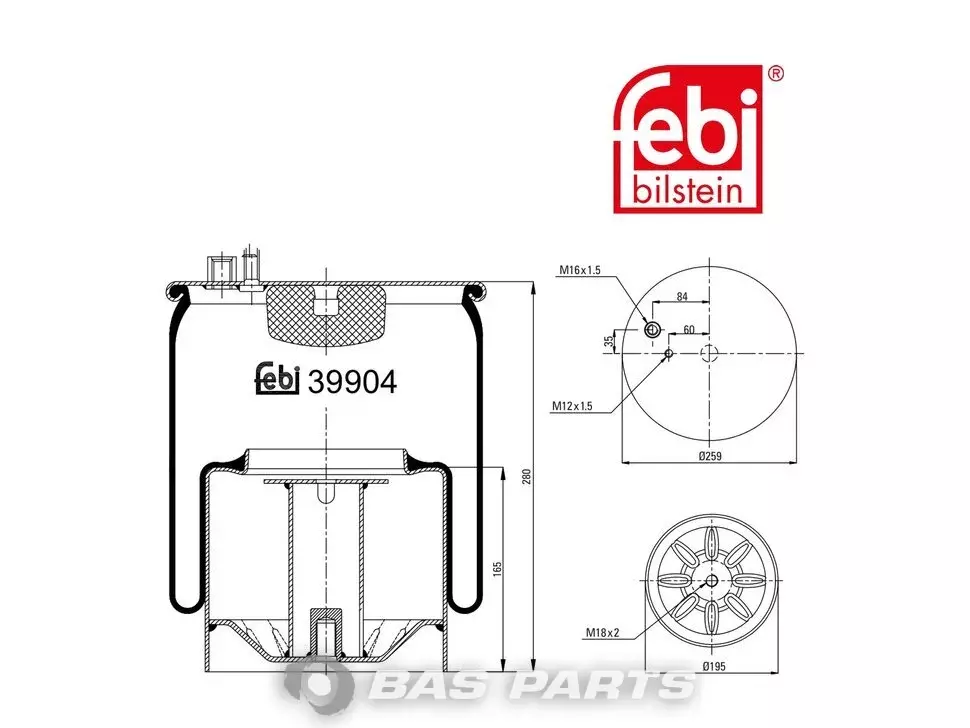 Luftfederbalg Febi 81436006037 Luftfederbalg Febi 81436006037