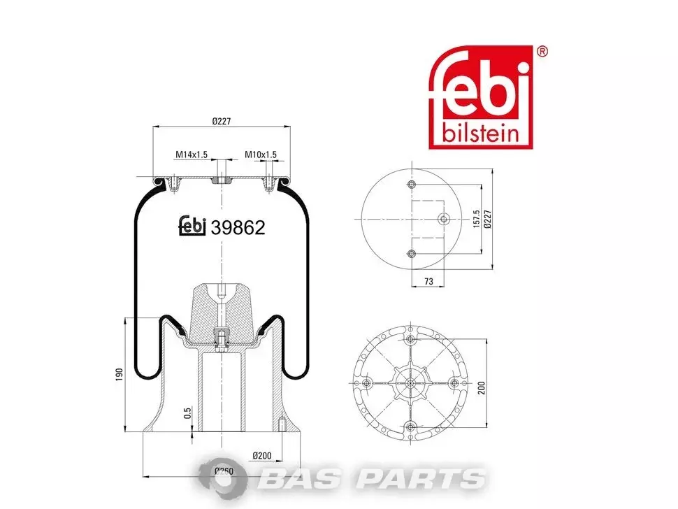 Luftfederbalg Febi 345879 Luftfederbalg Febi 345879