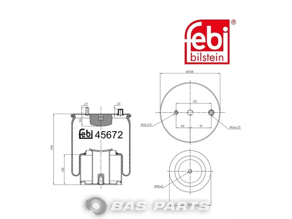 Bolsa de ar Febi 81436006049 Bolsa de ar Febi 81436006049
