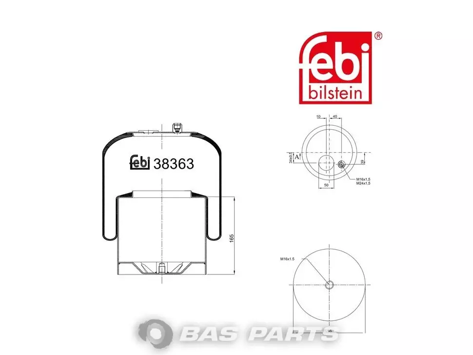 Bolsa de ar Febi 9423203021 Bolsa de ar Febi 9423203021