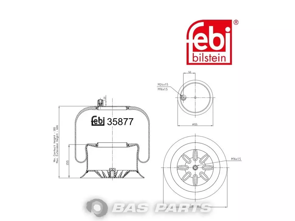 Luftfederbalg Febi 9423203221 Luftfederbalg Febi 9423203221