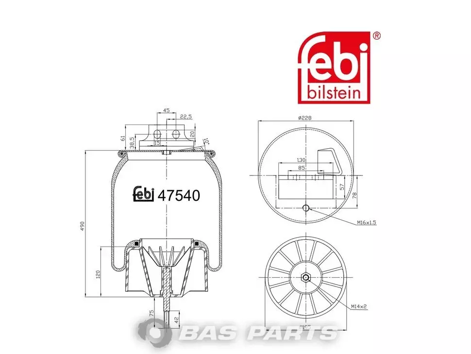 Air spring bellows Febi 0 4122 5898 Air spring bellows Febi 0 4122 5898