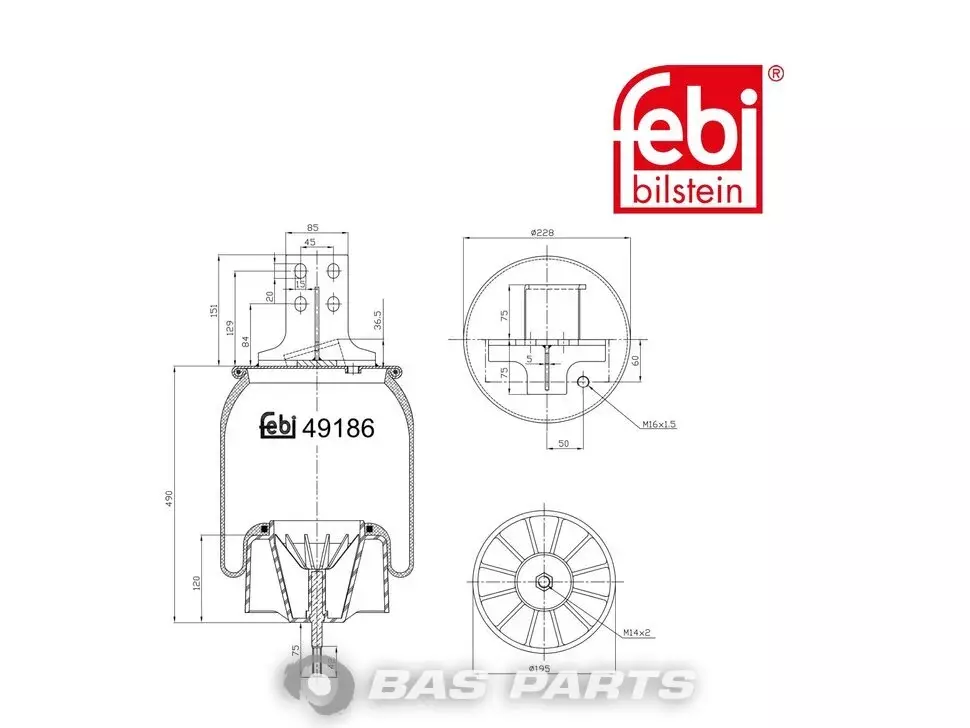 Air spring bellows Febi 0 4122 5901 Air spring bellows Febi 0 4122 5901