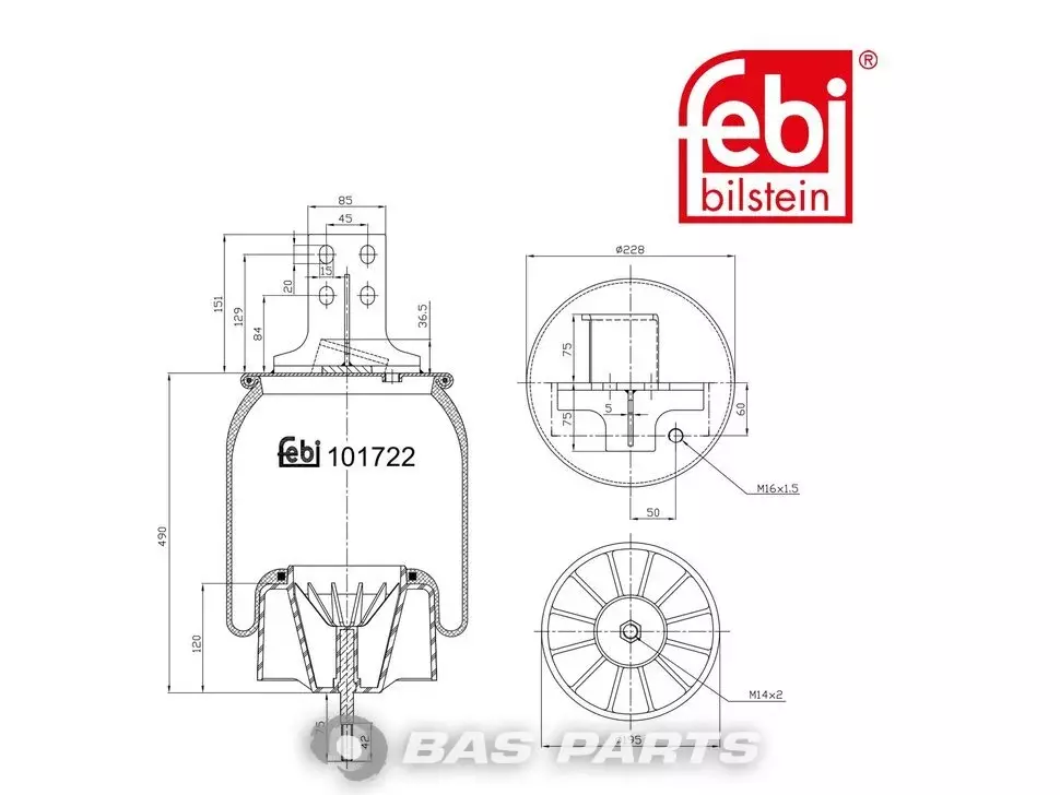 Air spring bellows Febi 0 4121 5900