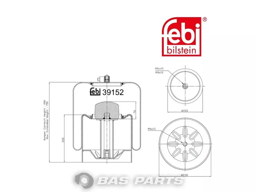 Balon de aer Febi 9423203521 Balon de aer Febi 9423203521