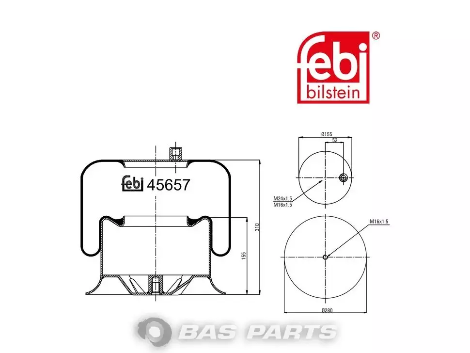 Balon de aer Febi 9423200417 Balon de aer Febi 9423200417