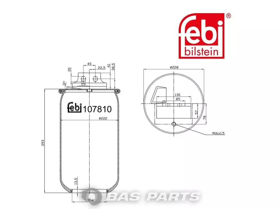 Air spring bellows Febi 0 4255 9766 Air spring bellows Febi 0 4255 9766