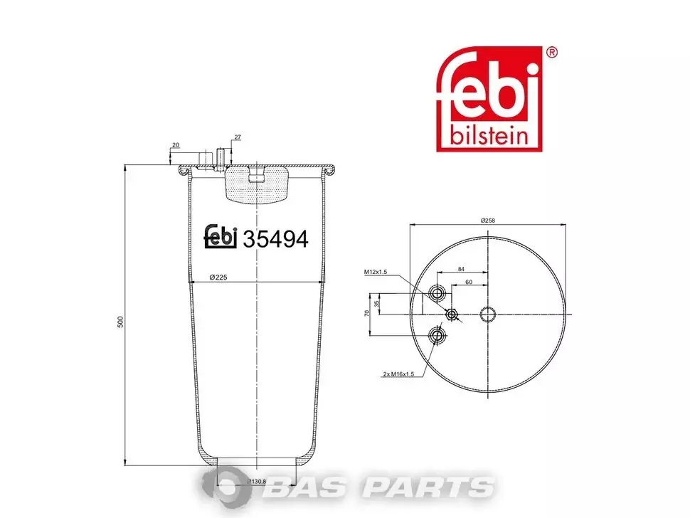 Luftfederbalg Febi 81436010151
