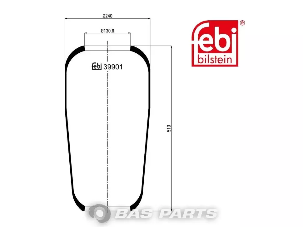 Air spring bellows Febi 81 43601 0139