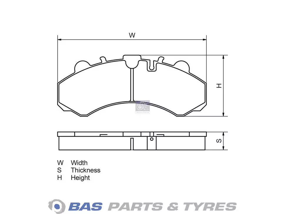 Bremsbeläge DT Spare Parts 1961734