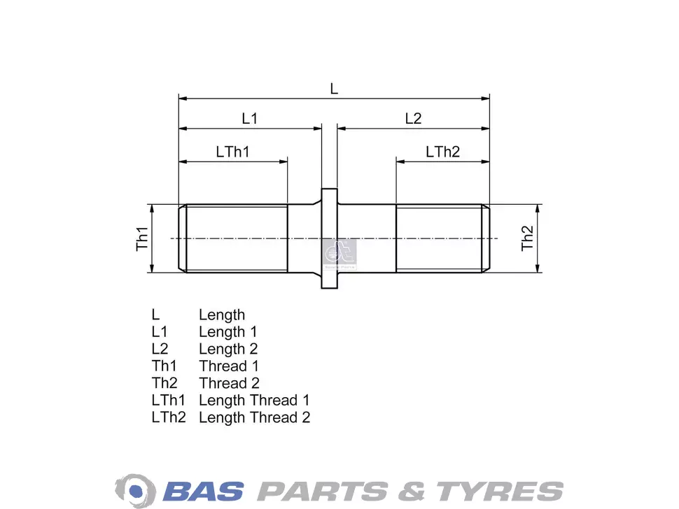 Wheel bolt DT Spare Parts Wheel bolt DT Spare Parts