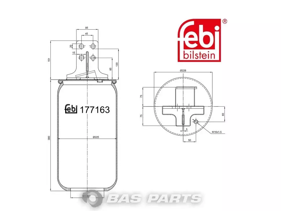 Air spring bellows Febi 5 0004 2599 Air spring bellows Febi 5 0004 2599