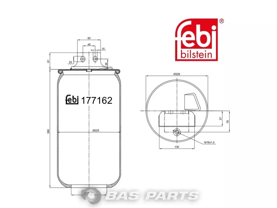 Air spring bellows Febi 5 0004 2600