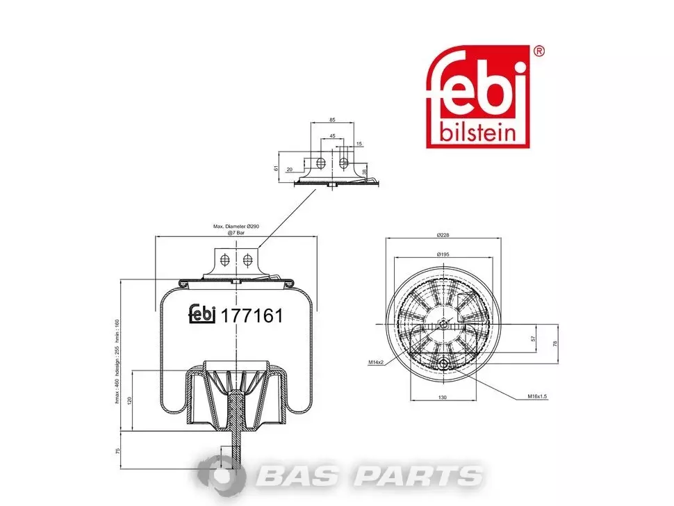 Air spring bellows Febi 5 0004 2583