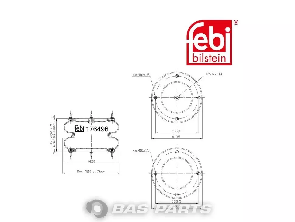 Air spring bellows Febi Air spring bellows Febi