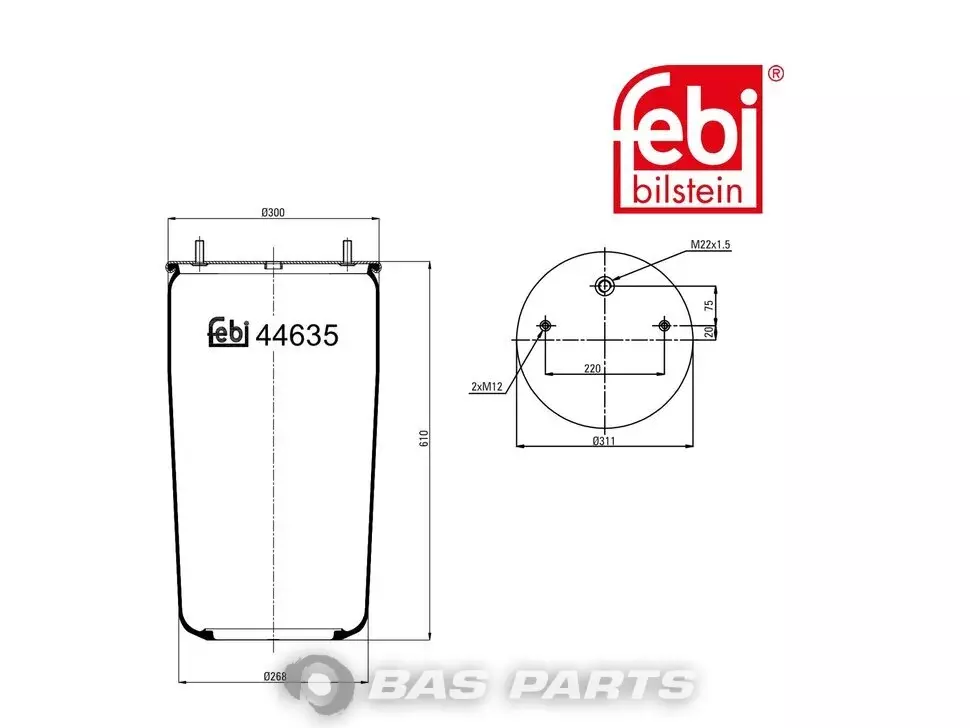 Air spring bellows Febi Air spring bellows Febi