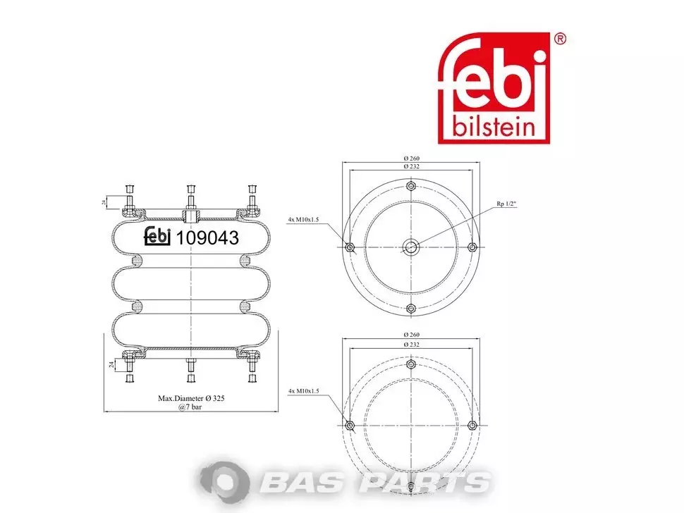 Air spring bellows Febi Air spring bellows Febi