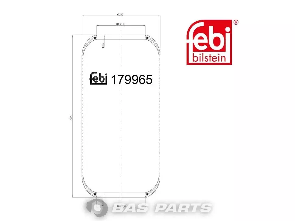 Balon de aer Febi 500042576S Balon de aer Febi 500042576S