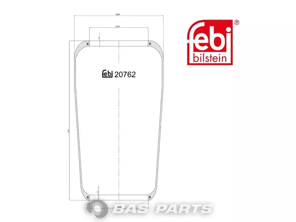 Air spring bellows Febi 81436010049 Air spring bellows Febi 81436010049