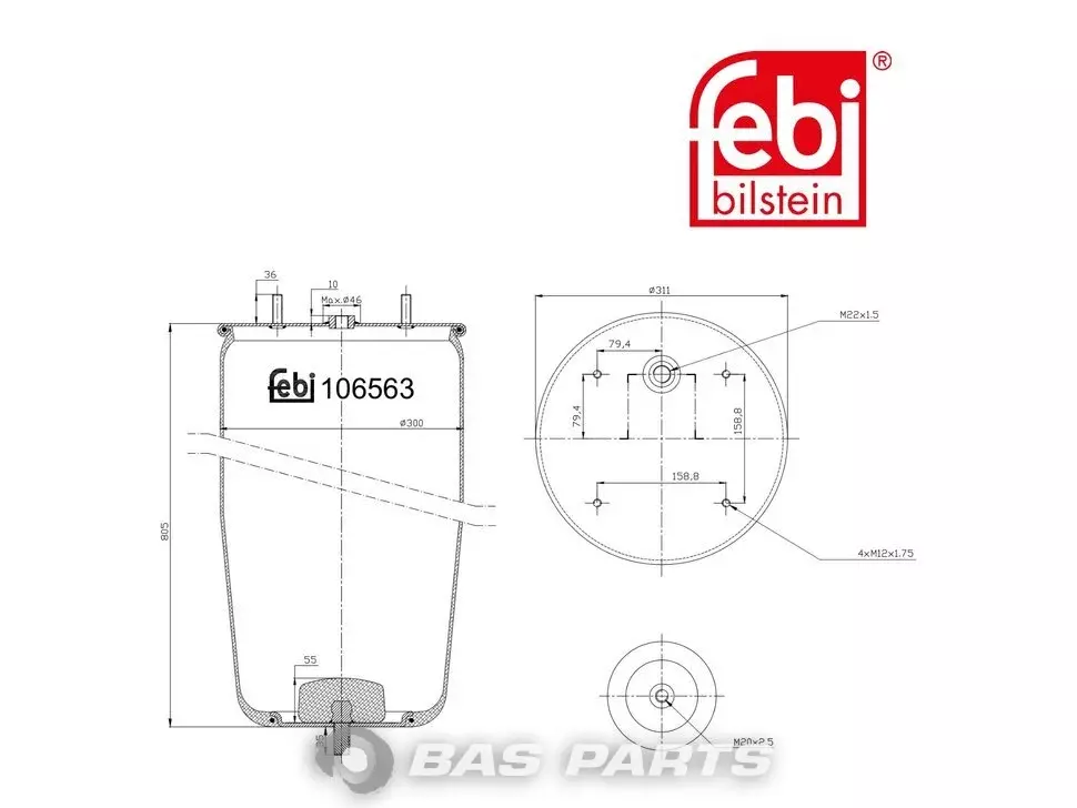 Air spring bellows Febi Air spring bellows Febi
