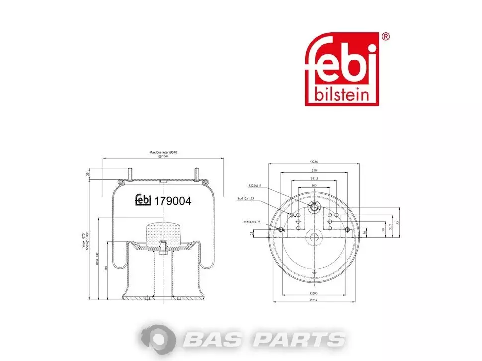 Luftfederbalg Febi 9463281501 Luftfederbalg Febi 9463281501