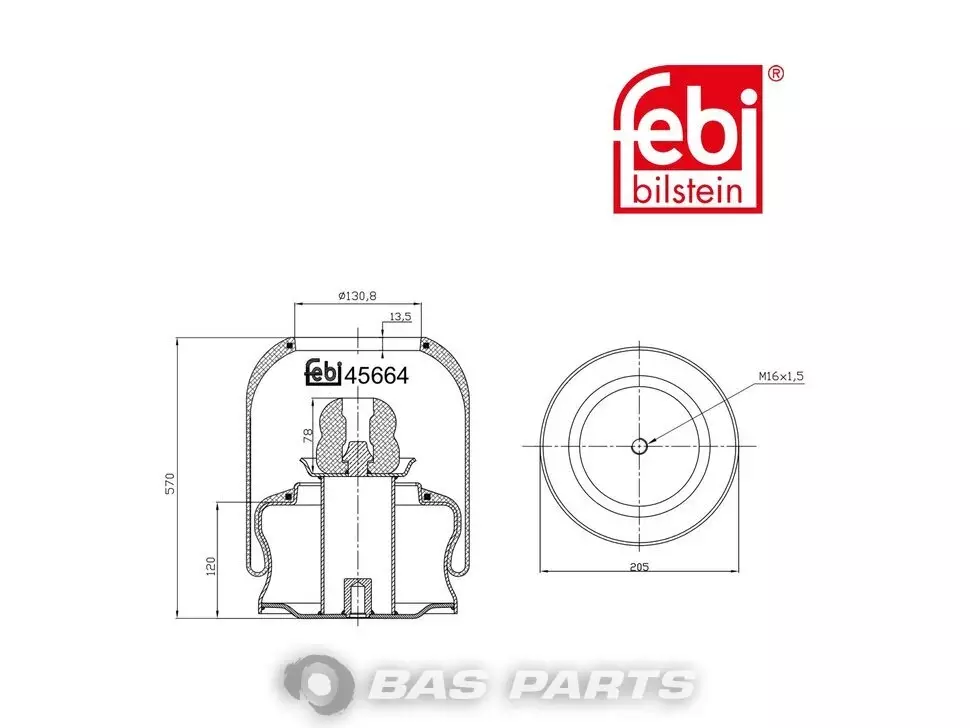 Bolsa de aire Febi 6283200925 Bolsa de aire Febi 6283200925
