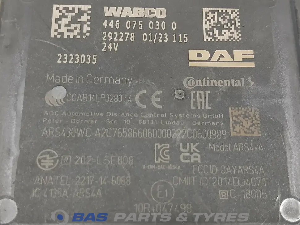 Unidade de controlo AEBS DAF 2185910 Unidade de controlo AEBS DAF 2185910