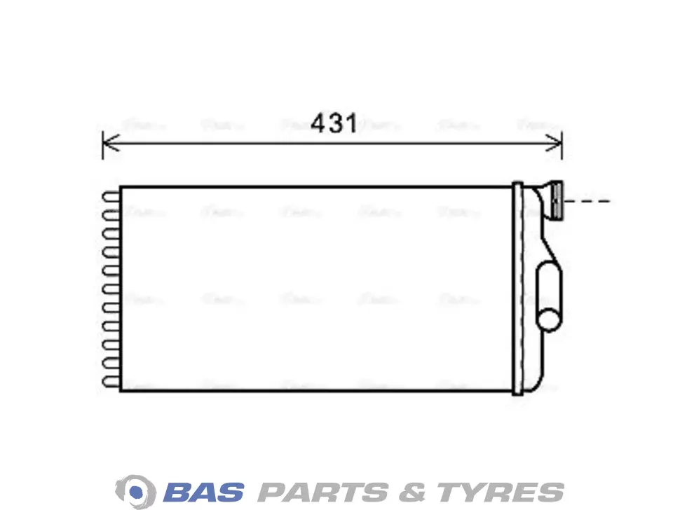 Heater radiator AVA Cooling 0018301903 Heater radiator AVA Cooling 0018301903