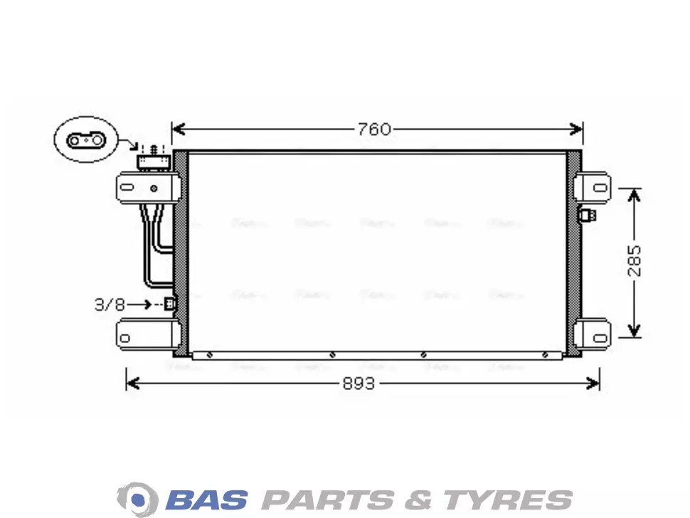 Condensator AVA Cooling 1446258 Condensator AVA Cooling 1446258