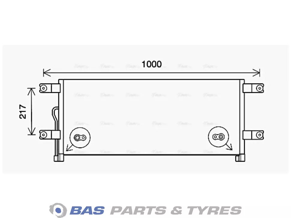 Condensator AVA Cooling 9605001554 Condensator AVA Cooling 9605001554