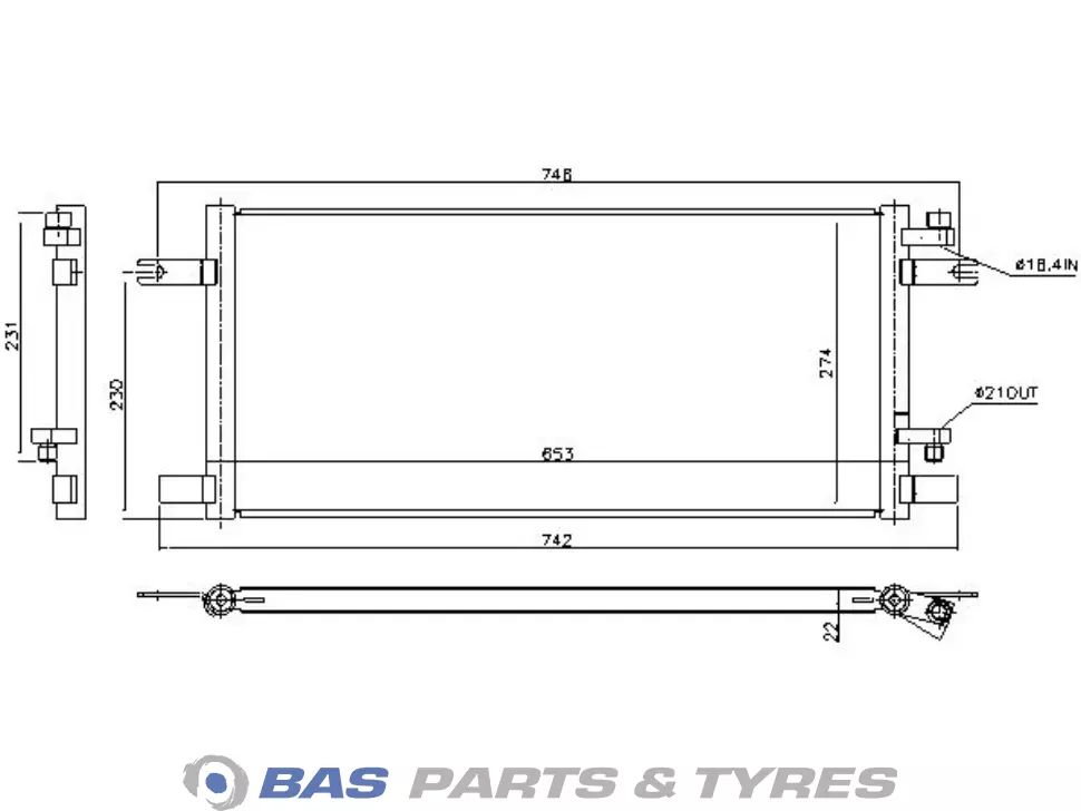 Condensator AVA Cooling 9575000154 Condensator AVA Cooling 9575000154