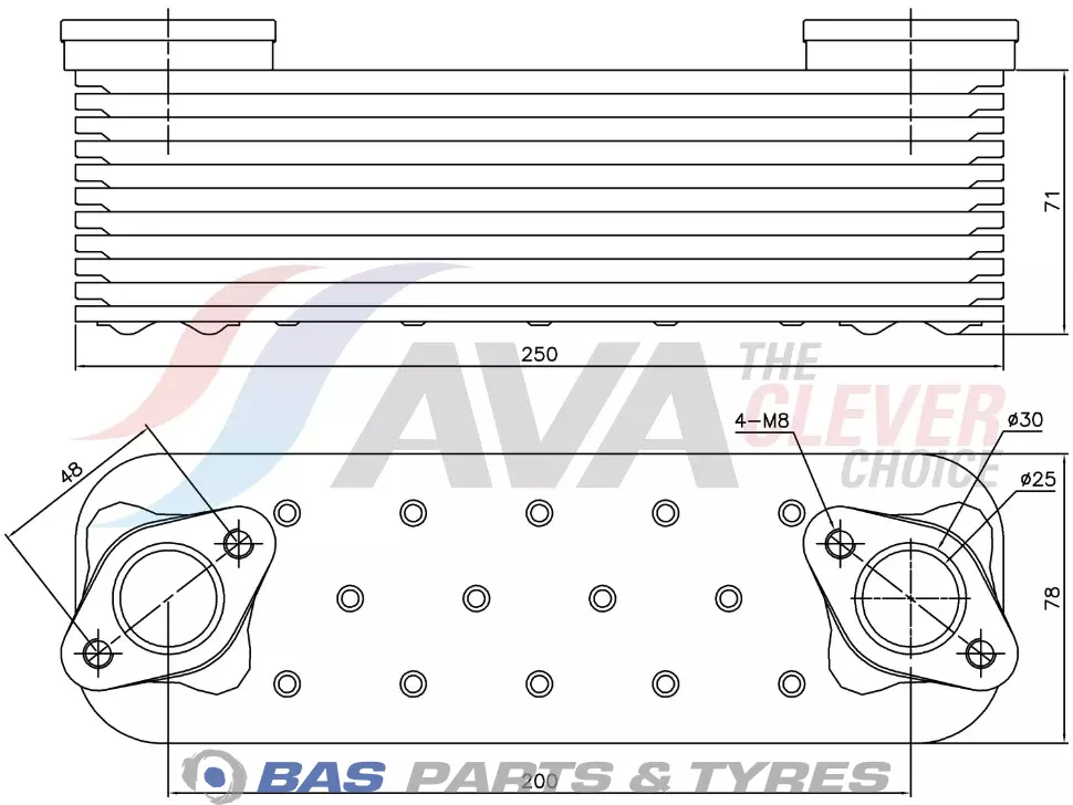 Oil cooler AVA Cooling 51056010166