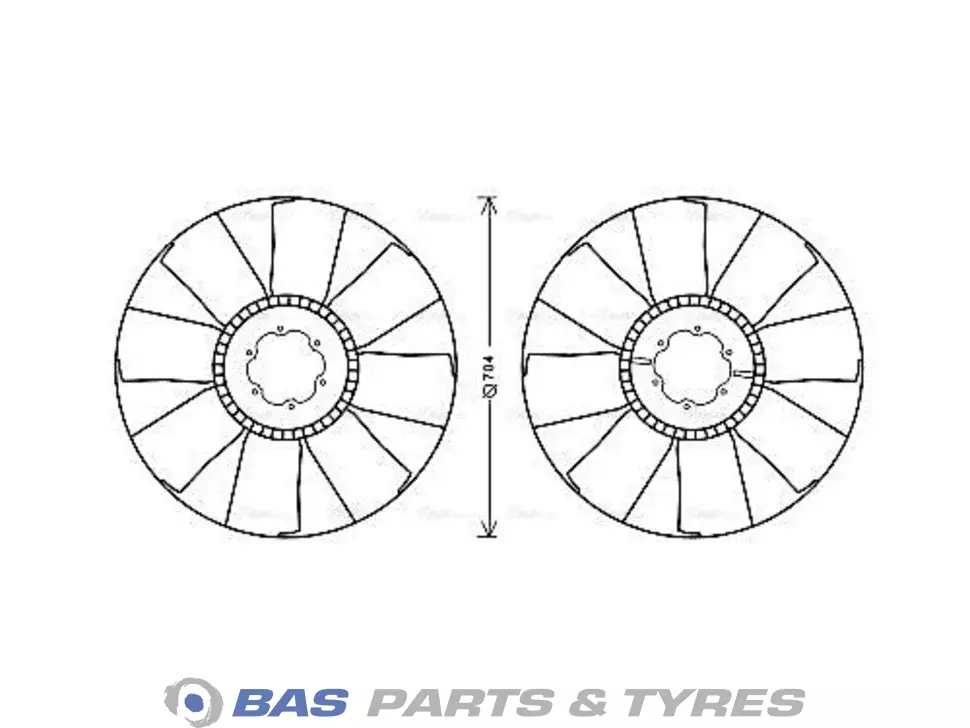 Accouplement visco AVA Cooling 51066010250 Accouplement visco AVA Cooling 51066010250