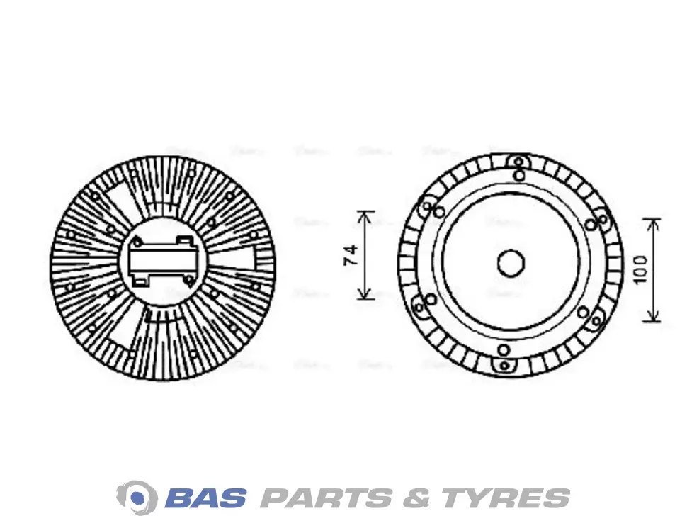 Accouplement visco AVA Cooling 0002006722 Accouplement visco AVA Cooling 0002006722