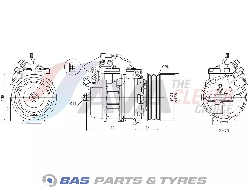 Compresseur AVA Cooling 0002343711 Compresseur AVA Cooling 0002343711