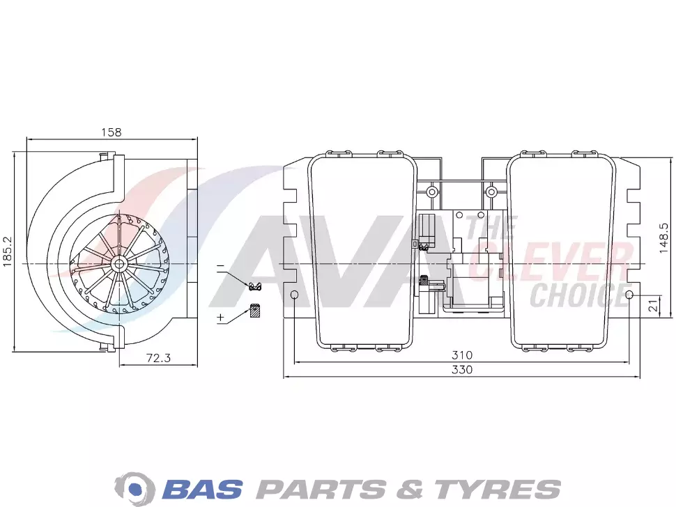 Motor de ventilator AVA Cooling 1672500