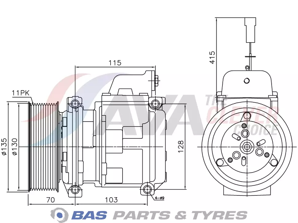 Kompressor AVA Cooling 5412301111 Kompressor AVA Cooling 5412301111