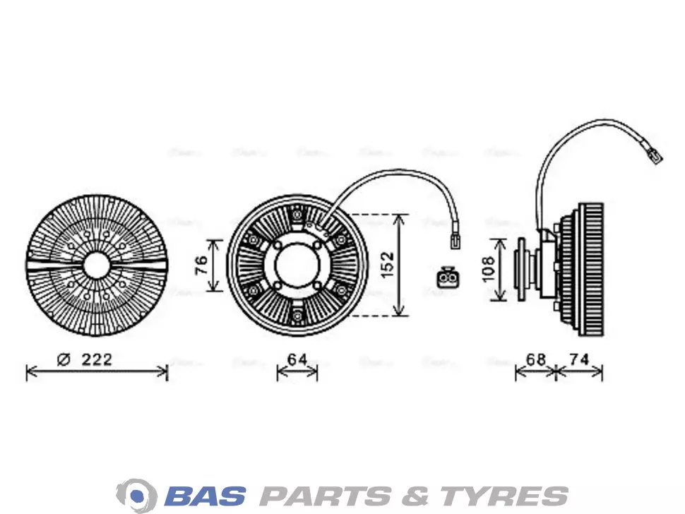 Acoplamiento visco AVA Cooling 51066300107 Acoplamiento visco AVA Cooling 51066300107