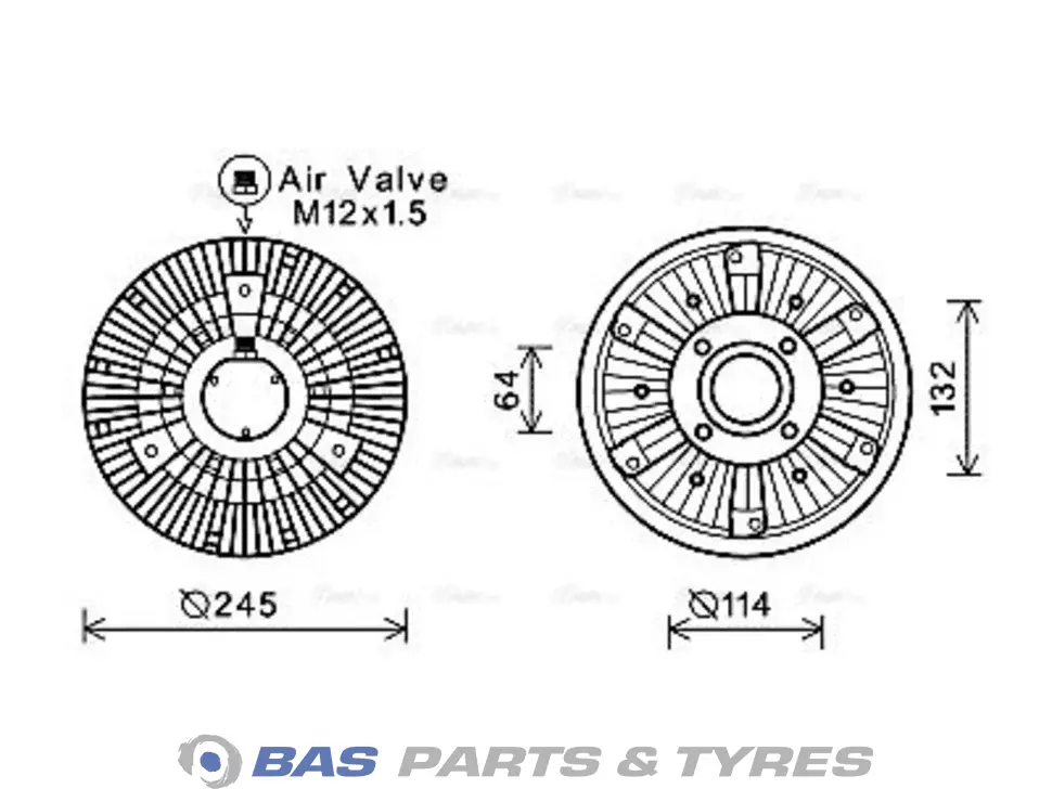 Viscokupplungs AVA Cooling 51066300055 Viscokupplungs AVA Cooling 51066300055