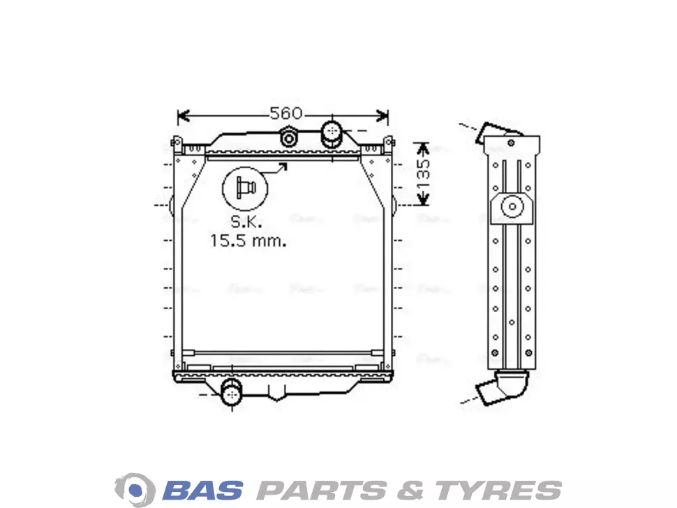 Radiator AVA Cooling 20555291 Radiator AVA Cooling 20555291