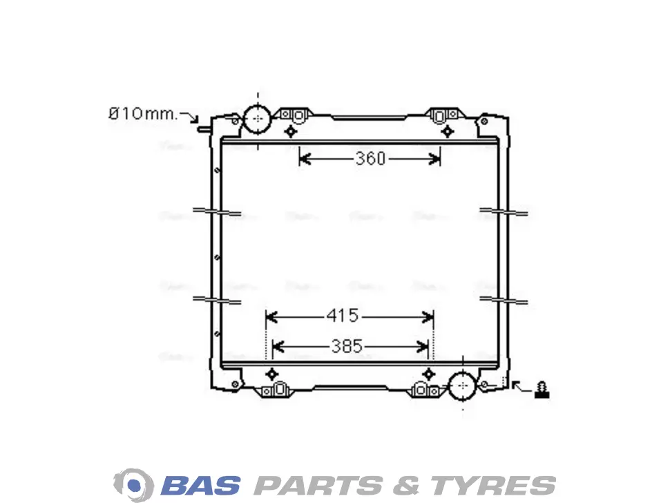Radiator AVA Cooling 1491710 Radiator AVA Cooling 1491710