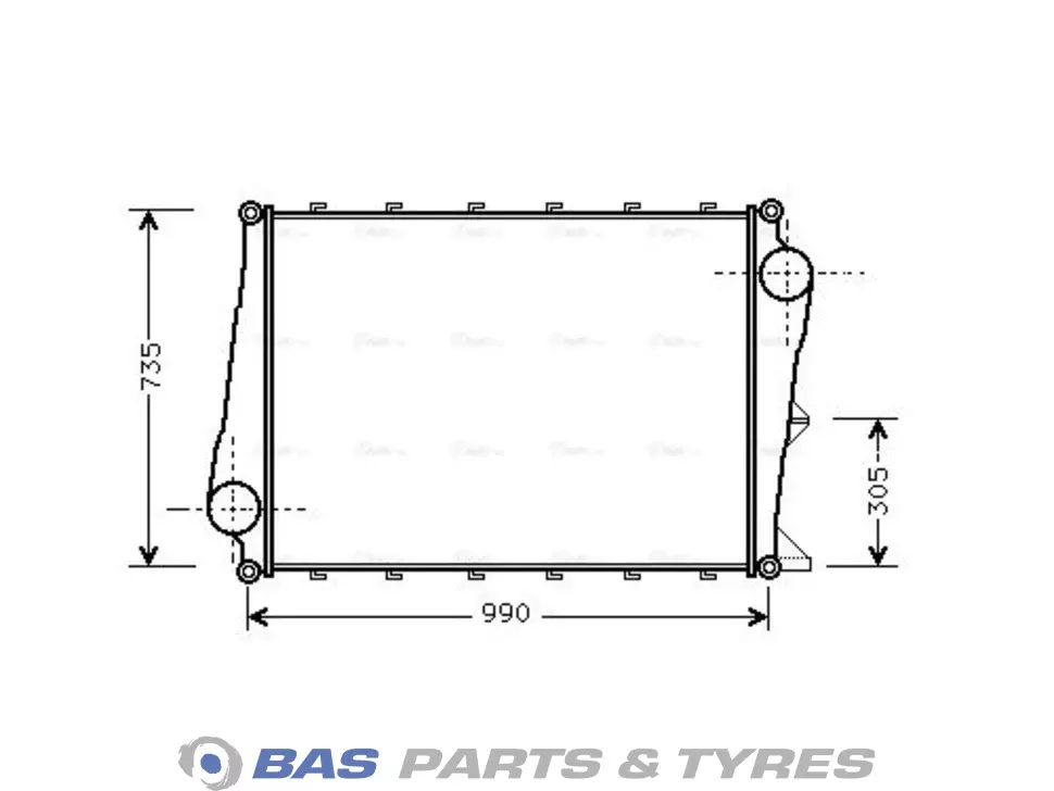 Intercooler AVA Cooling 1665242 Intercooler AVA Cooling 1665242