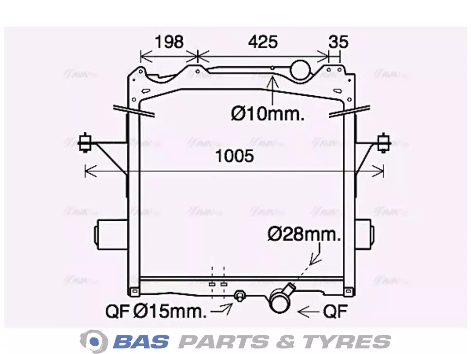Radiador AVA Cooling 21649619 Radiador AVA Cooling 21649619