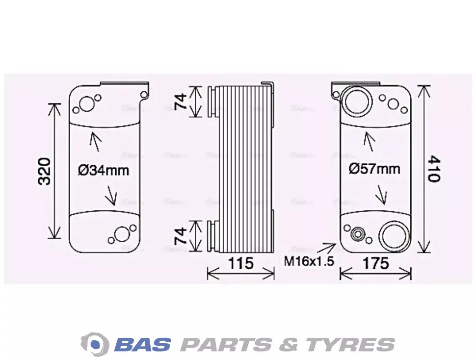 Oil cooler AVA Cooling 1761517
