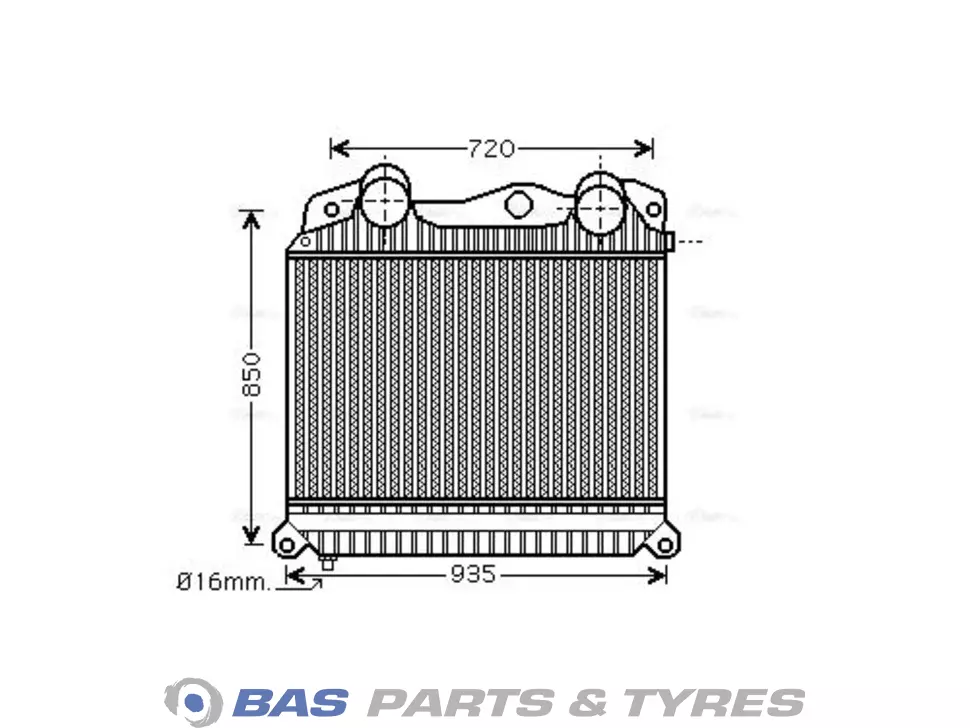 Intercooler AVA Cooling 81061300180