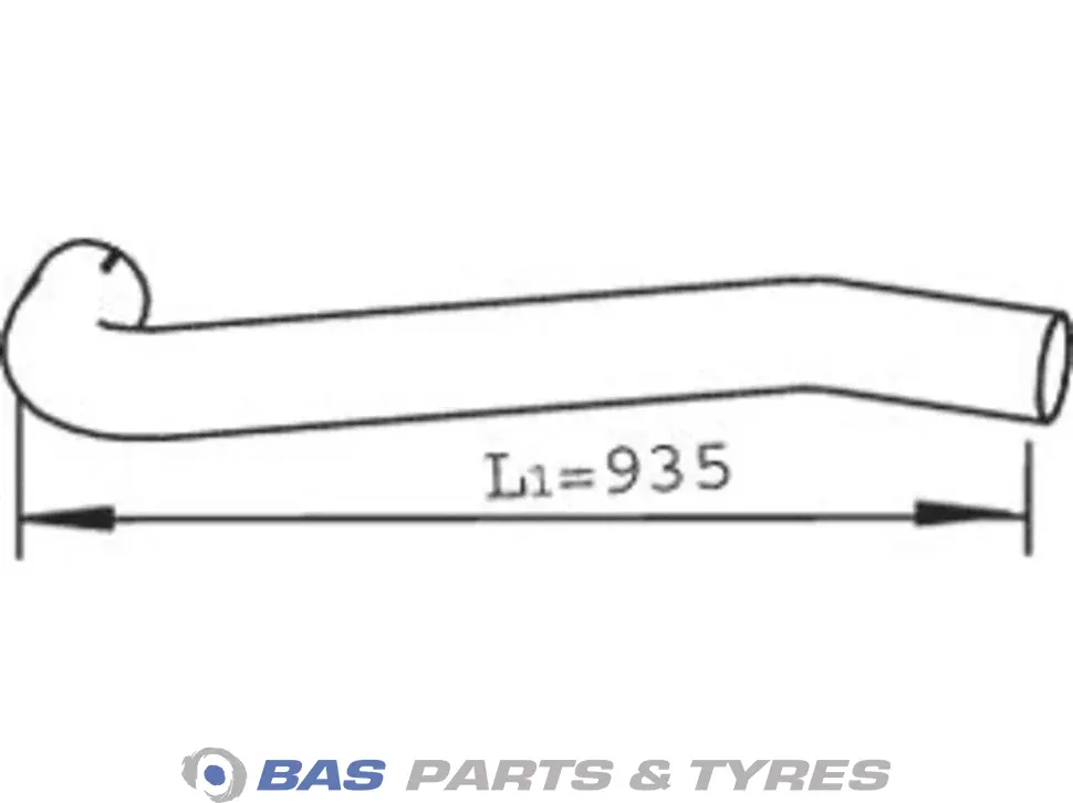 Exhaust pipe Dinex 1402596