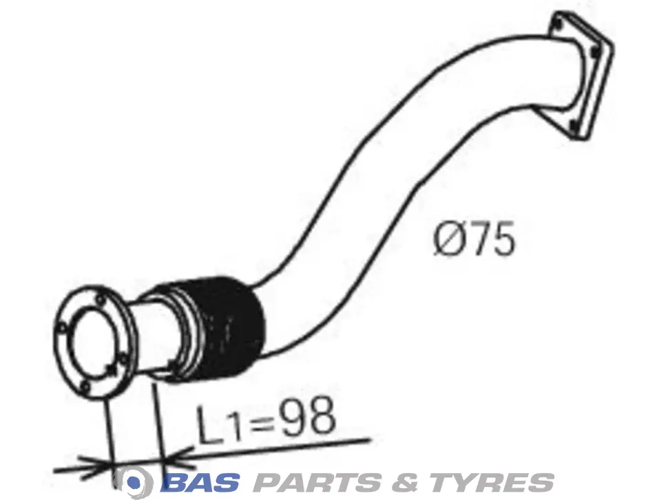 Front exhaust pipe Dinex 500395131
