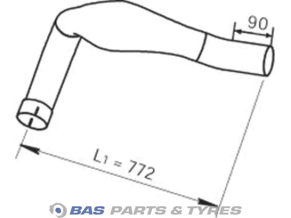 Front exhaust pipe Dinex 82152015432