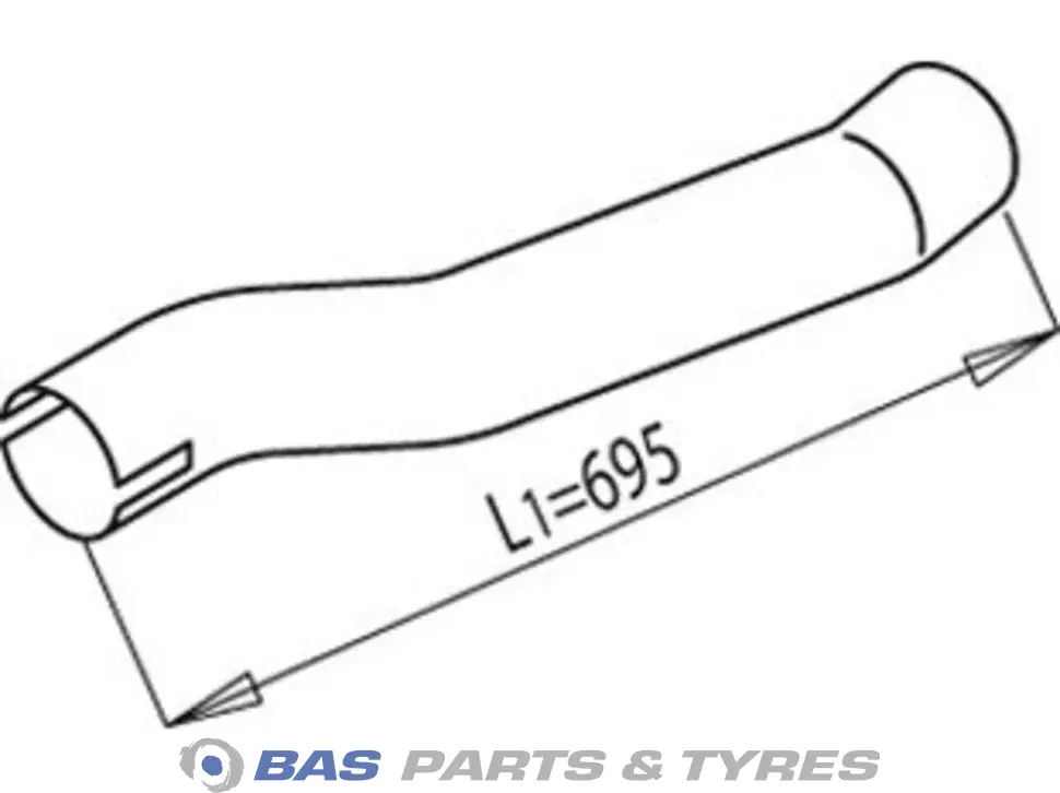 Front exhaust pipe Dinex 1349196